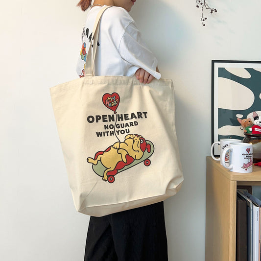 【期間限定！4/19まで販売中】 〈OPEN HEART♡〉BIG TOTE BAG / ビッグトートバッグ（送料無料）