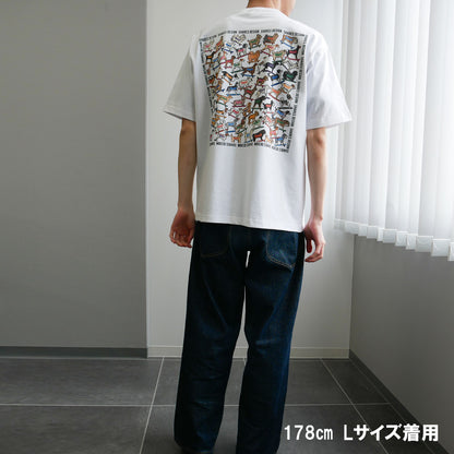 SHARES ALL OVER  TEE/ 総柄-半袖Tシャツ