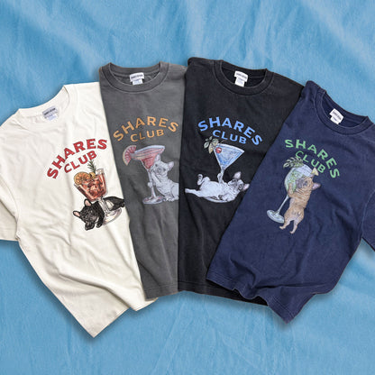 【期間限定！ 7/26 まで販売中】RUUU 描きおろし 〈 SHARES CLUB〉VINTAGE T-SHIRTS/ 半袖 T シャツ