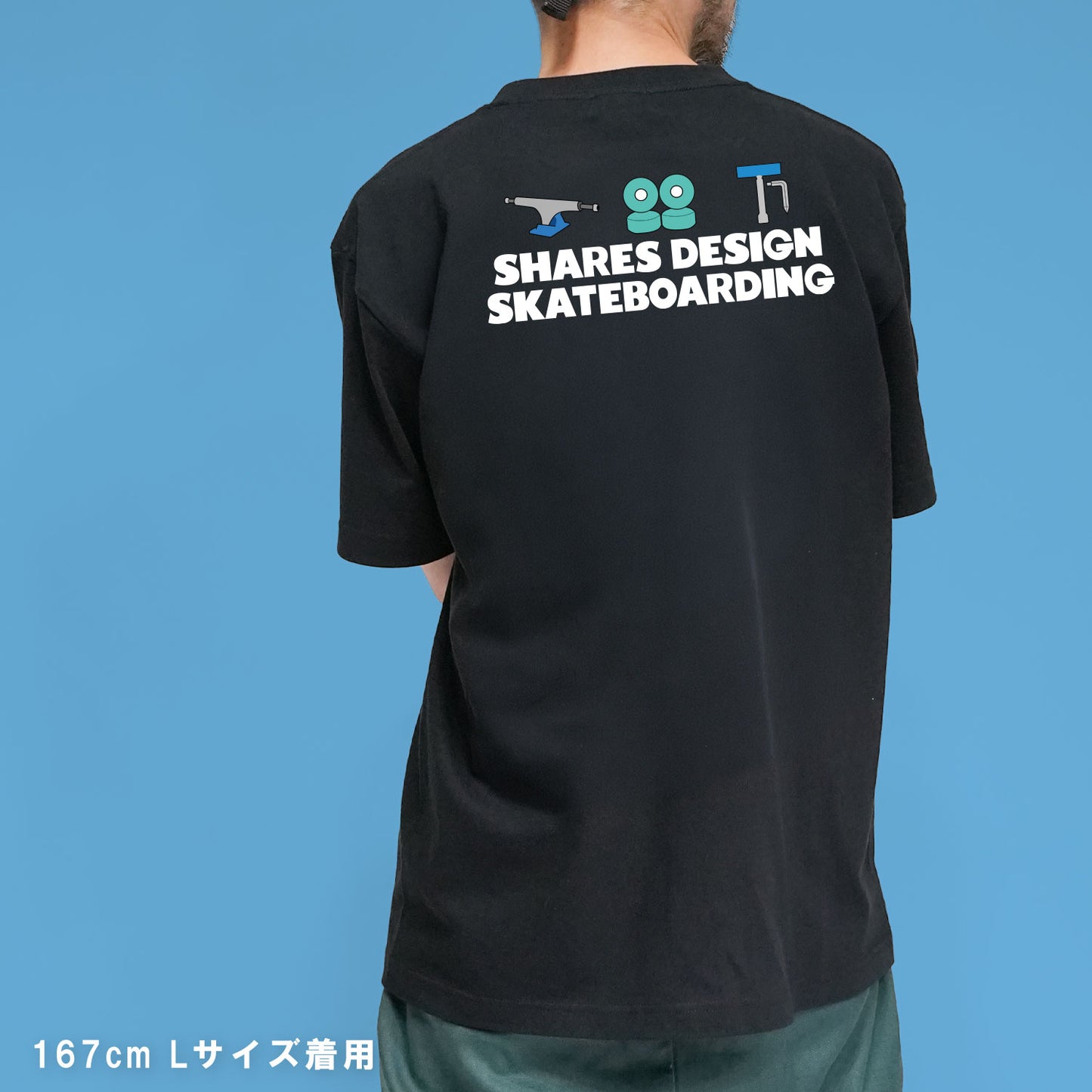 【期間限定！ 8/31 まで販売中】 SHARESDESIGN SKATEBOARDING Liberty dog city T-SHIRT / 半袖 T シャツ