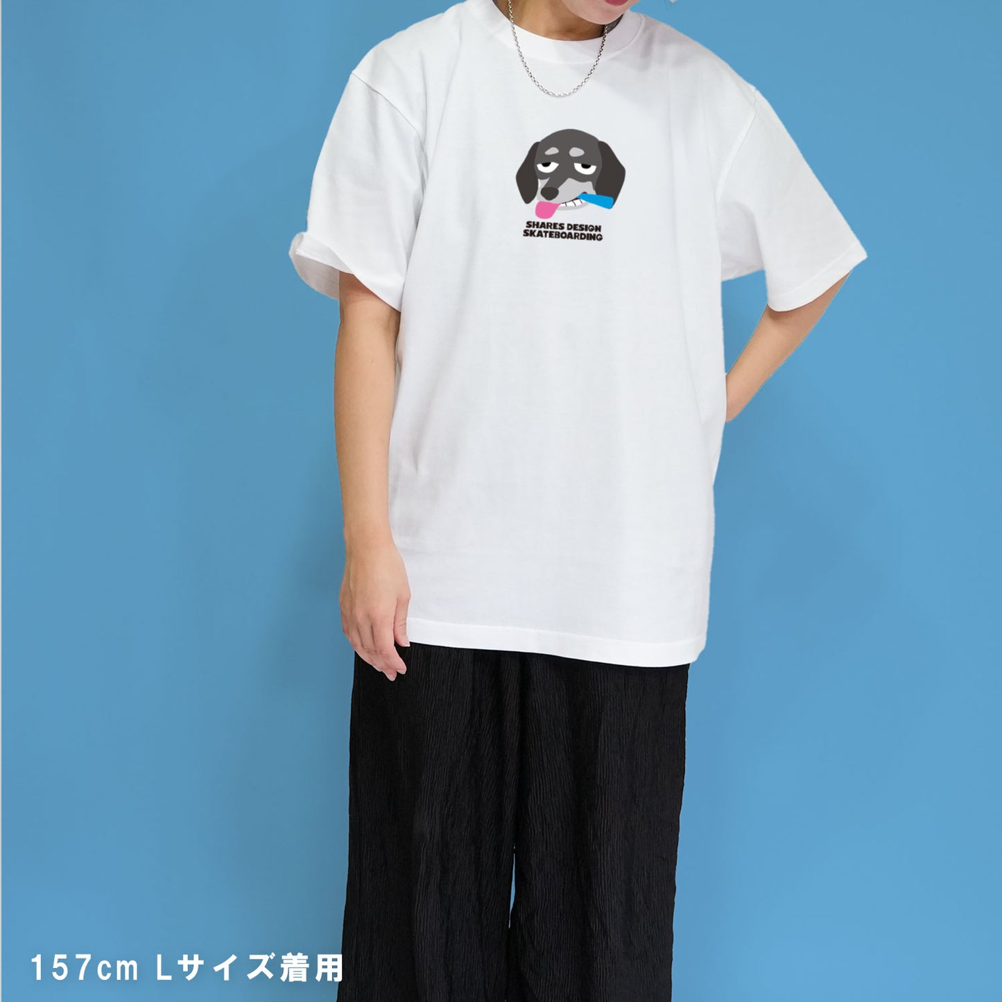 【期間限定！ 8/31 まで販売中】 SHARESDESIGN SKATEBOARDING Liberty dog city T-SHIRT / 半袖 T シャツ