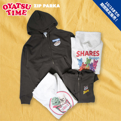 【期間限定！ 10/18 まで販売中】 〈 OYATSU TIME〉ZIP PARKA/ ジップパーカー