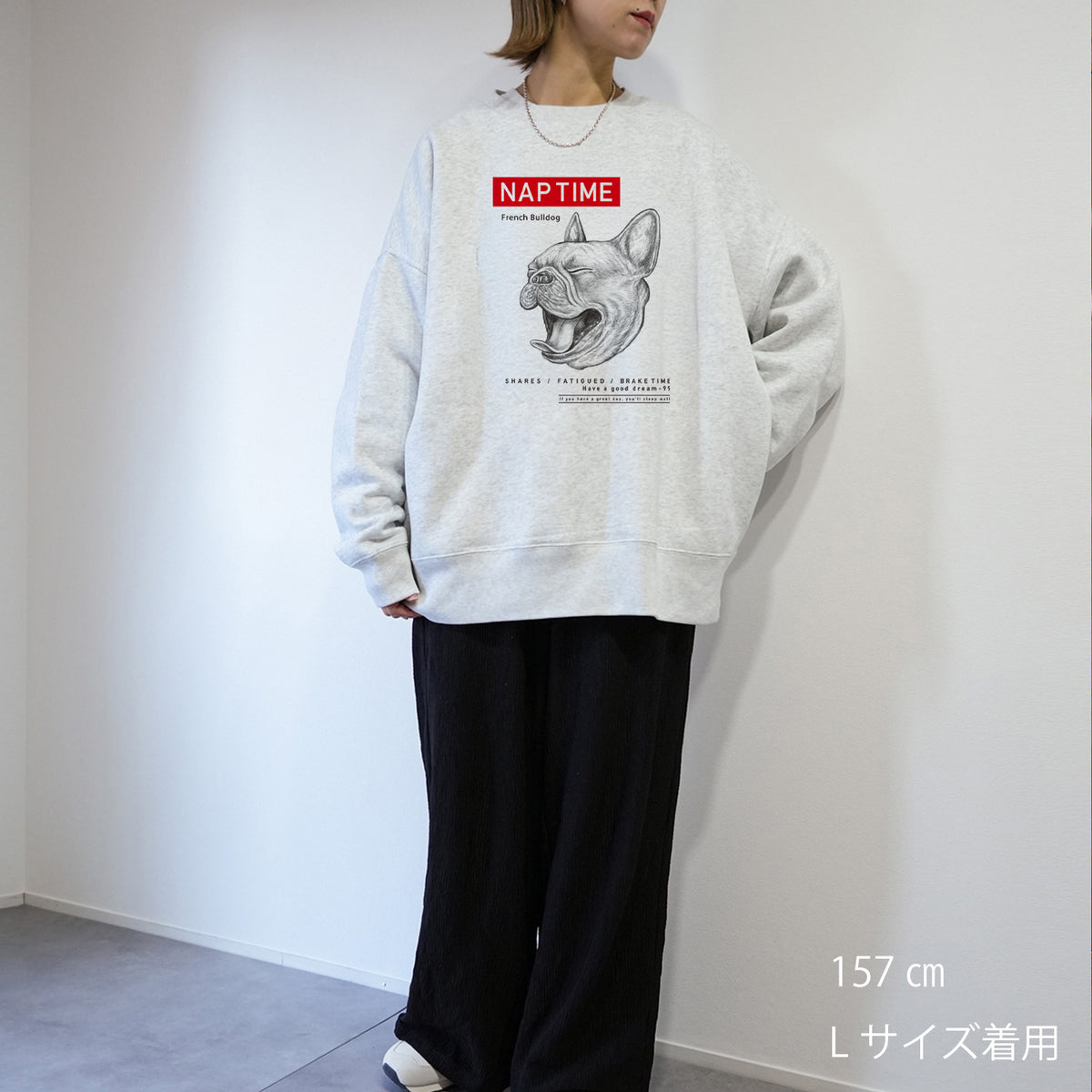 AKUBI DOG  BIG CREW SWEAT / ビッグスウェット
