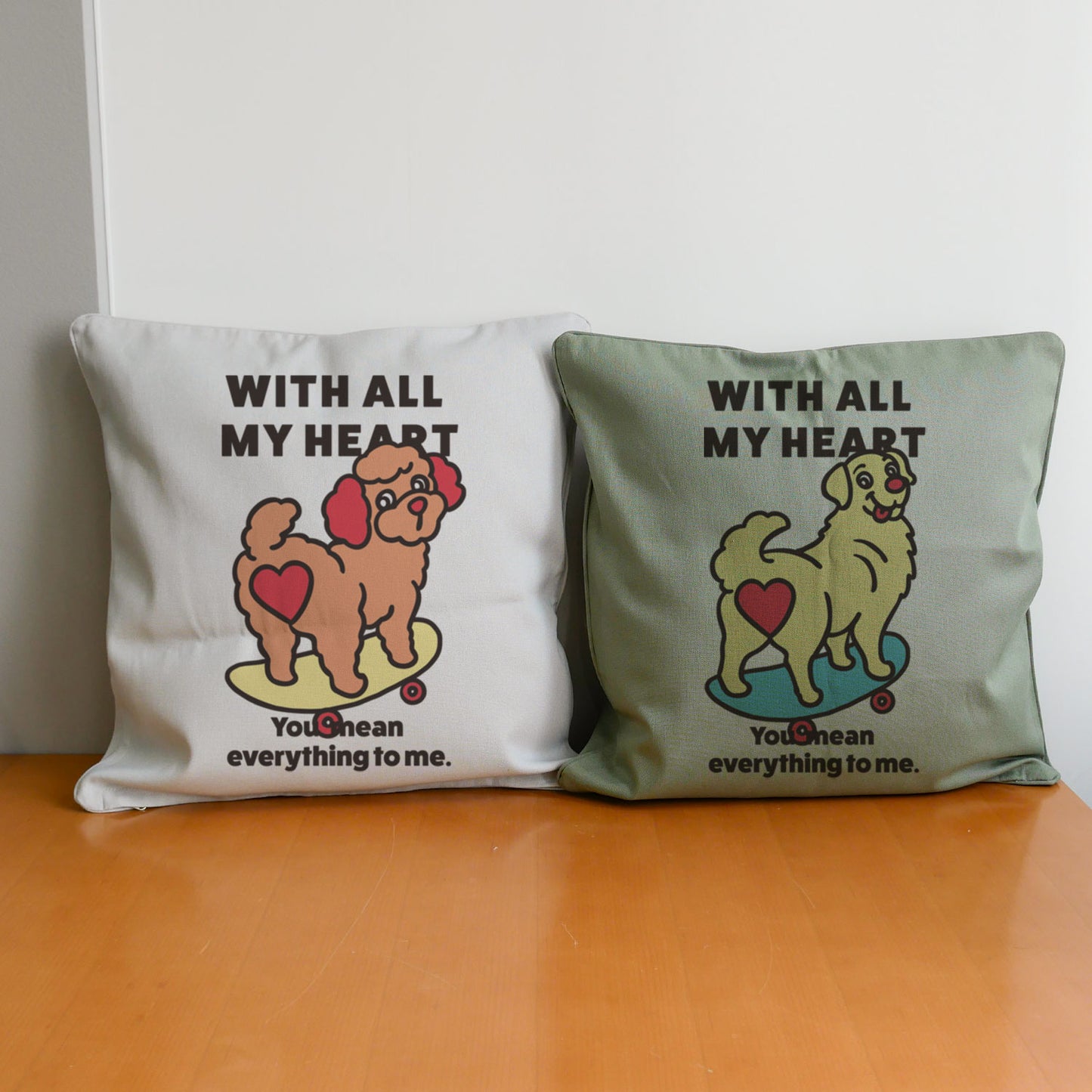 【期間限定！ 2/23 まで販売中】 〈 MY HEART♡〉 CUSHION COVER/ クッションカバー（送料無料）