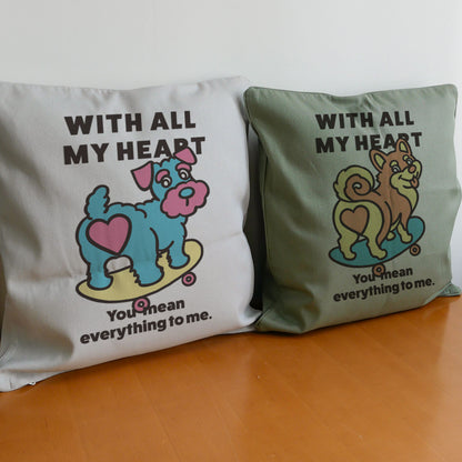 【期間限定！ 2/23 まで販売中】 〈 MY HEART♡〉 CUSHION COVER/ クッションカバー（送料無料）