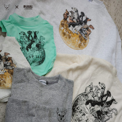 【受注生産！ 12/26 まで予約（1 月中旬～お届け）】 〈WOLFLADY×RUUU.〉 DOG T-SHIRTS/ 犬用T シャツ