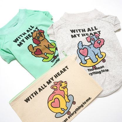 【期間限定！ 2/23 まで販売中】 〈 MY HEART♡〉 DOG T-SHIRTS/ 犬用 T シャツ