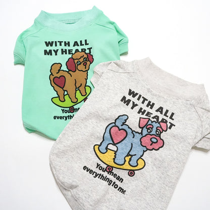 【期間限定！ 2/23 まで販売中】 〈 MY HEART♡〉 DOG T-SHIRTS/ 犬用 T シャツ
