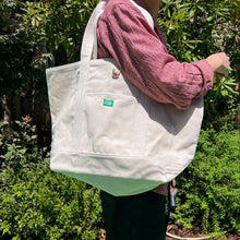 画像をギャラリービューアに読み込む, FB FACE 1P EMB 1DAY BIG TOTE BAG【バイカラー】
