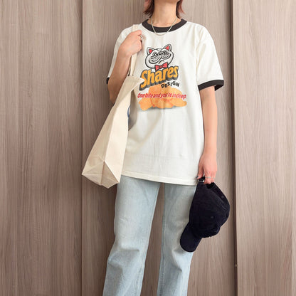 【期間限定！ 6/14 まで販売中】 〈 OYATSU TIME〉RINGER T-SHIRTS/リンガー 半袖 T シャツ