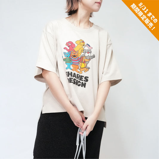 【期間限定！8/31まで販売中】〈 SHARES STREET〉COLOR type  レディース ビッグTシャツ