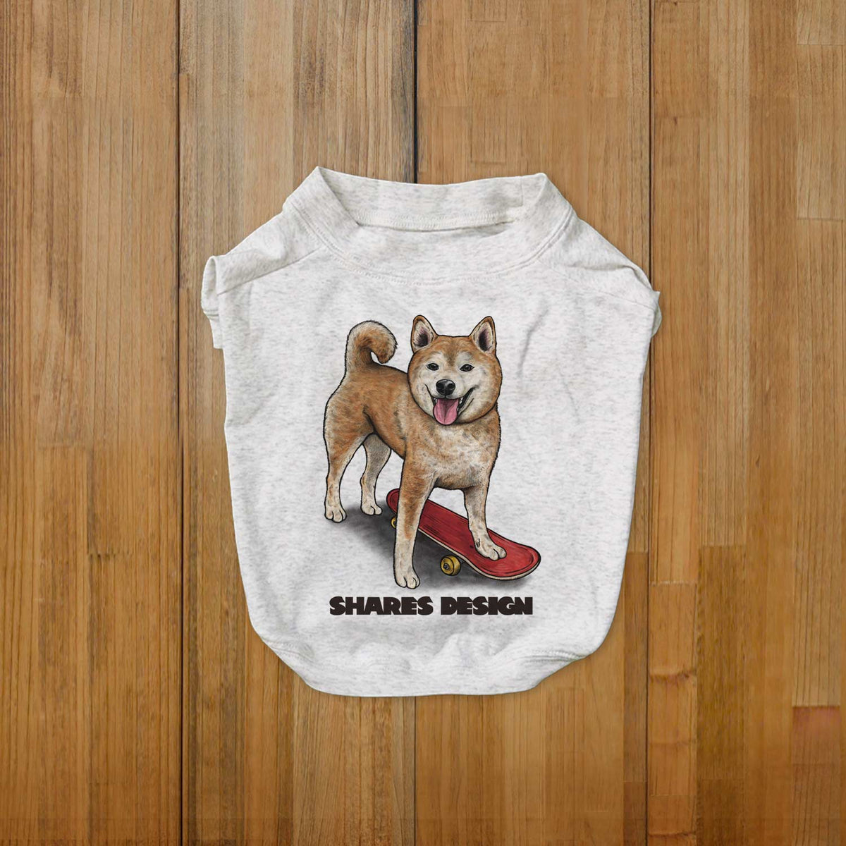 DOG SKATER- DOG TEE／犬用 T シャツ（フレブル／ダックスフンド／柴犬 