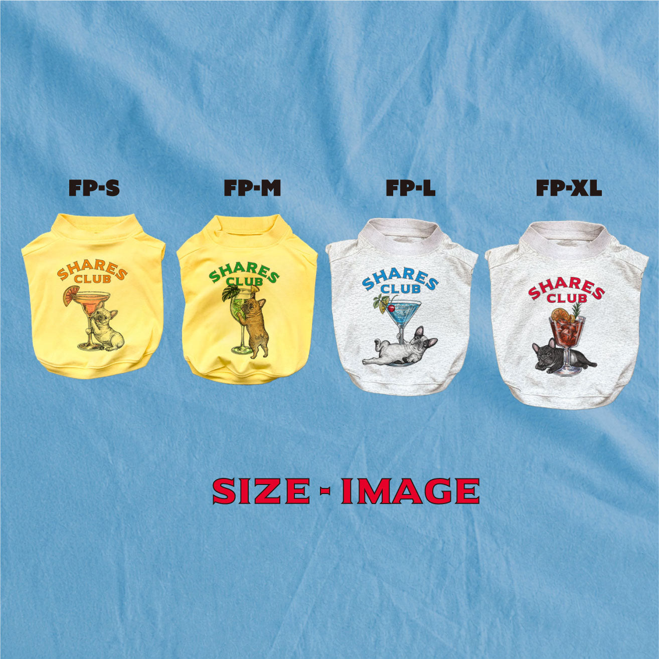 【期間限定！ 7/26 まで販売中】RUUU 描きおろし 〈 SHARES CLUB〉DOG T-SHIRTS/ 犬用 T シャツ