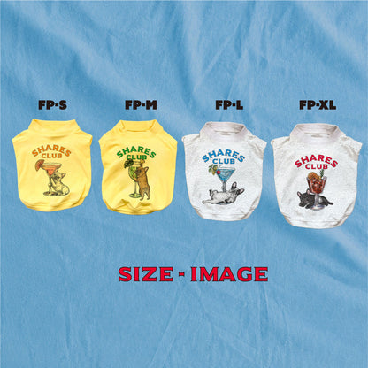 【期間限定！ 7/26 まで販売中】RUUU 描きおろし 〈 SHARES CLUB〉DOG T-SHIRTS/ 犬用 T シャツ