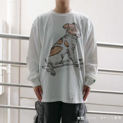 VINTAGE DOG SKATER (JACK RUSSELL TERRIER ) / LONG SLEEVE T-shirts