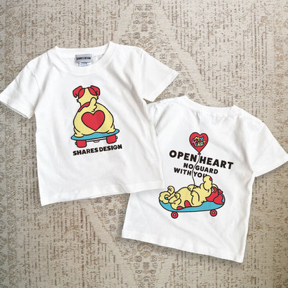 【期間限定！4/19まで販売中】 〈OPEN HEART♡〉KIDST-SHIRTS/ 半袖キッズTシャツ（送料無料）