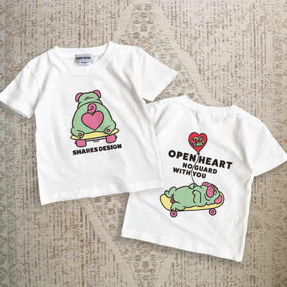 【期間限定！4/19まで販売中】 〈OPEN HEART♡〉KIDST-SHIRTS/ 半袖キッズTシャツ（送料無料）