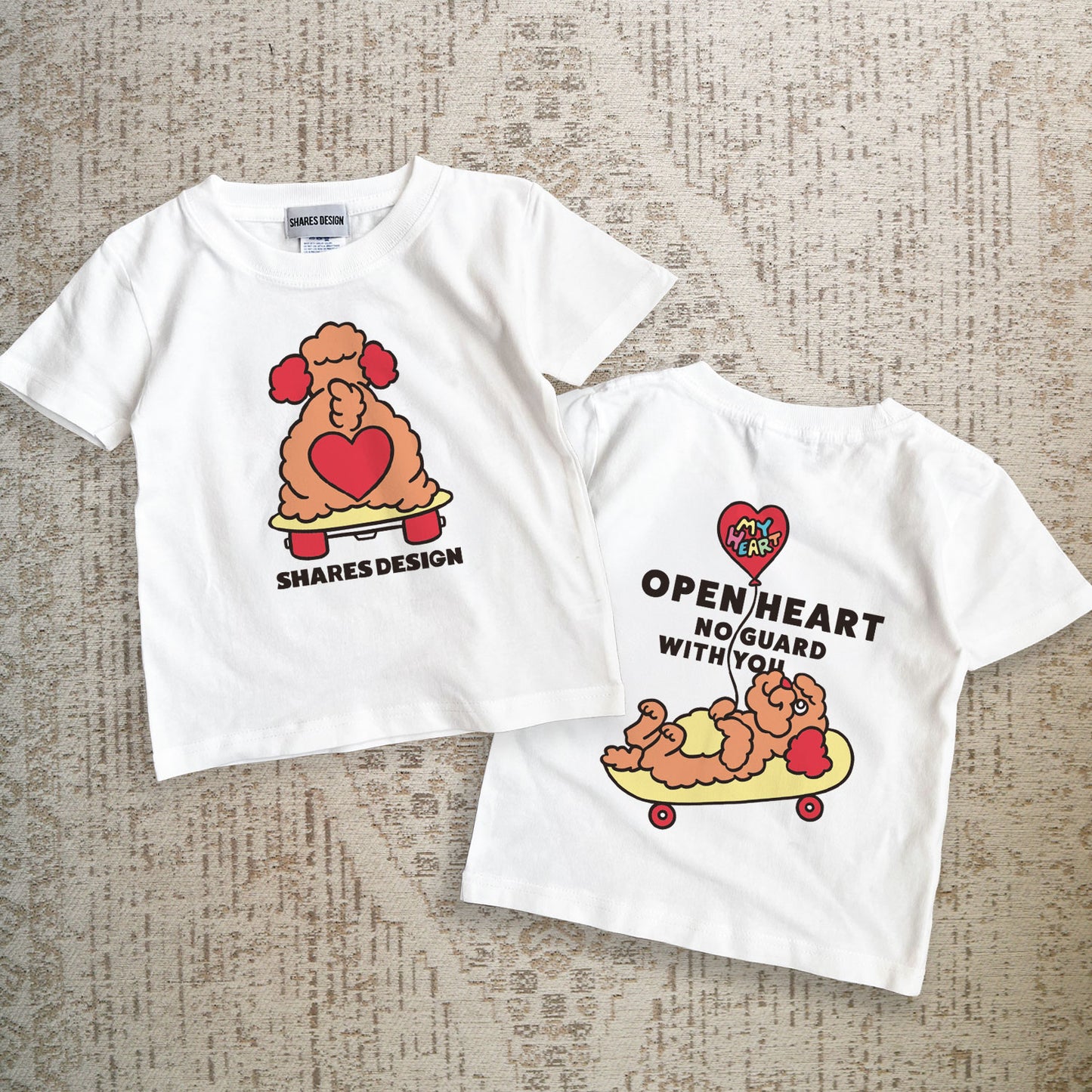 【期間限定！4/19まで販売中】 〈OPEN HEART♡〉KIDST-SHIRTS/ 半袖キッズTシャツ（送料無料）