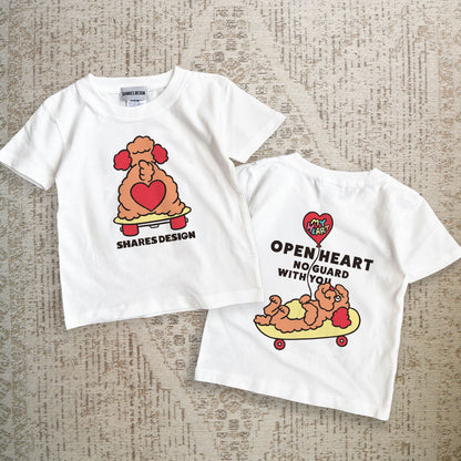 【期間限定！4/19まで販売中】 〈OPEN HEART♡〉KIDST-SHIRTS/ 半袖キッズTシャツ（送料無料）