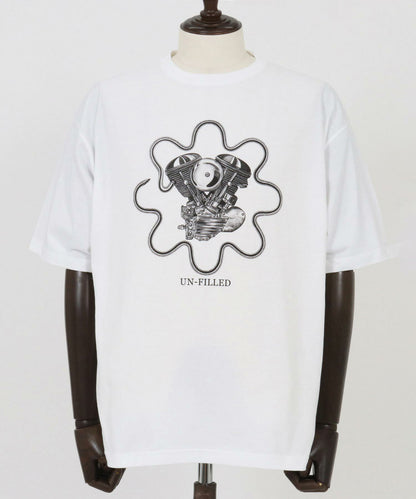 【un-filled(アンフィルド)】【予約販売5月下旬～6月上旬入荷】 U.F GERBERA ENGINE T-SHIRT Tシャツ