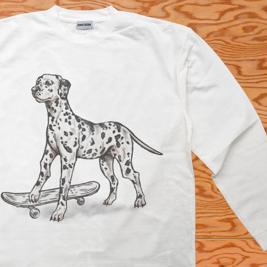 VINTAGE DOG SKATER (DALMATIAN) / LONG SLEEVE T-shirts