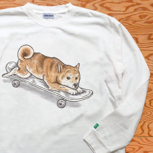 VINTAGE DOG SKATER (SHIBA DOG) / LONG SLEEVE T-shirts