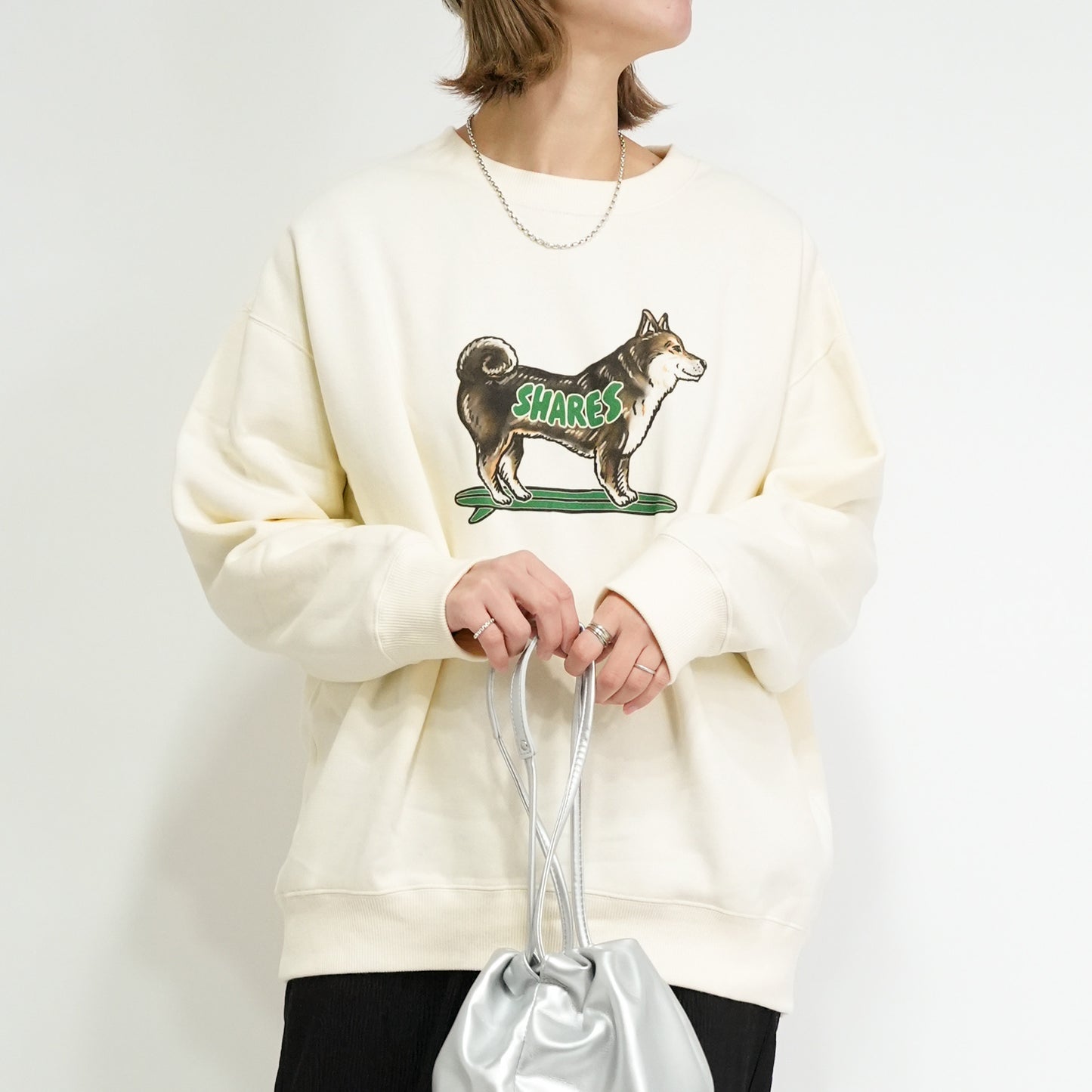 SHARES ALL OVER  LADIES SWEAT / 総柄-レディーススウェット