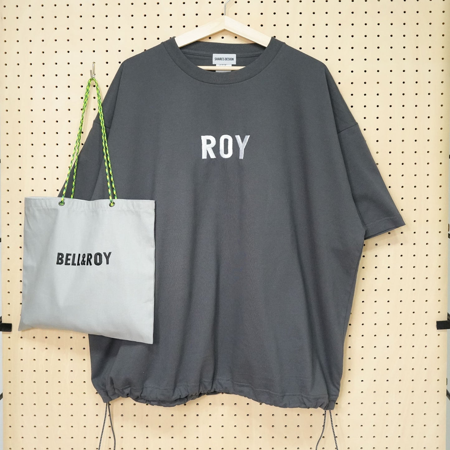 〈期間限定受注生産〉ネーム刺繍セミオーダー【 ドローコード T＋スクエアトートバッグ お得セット】