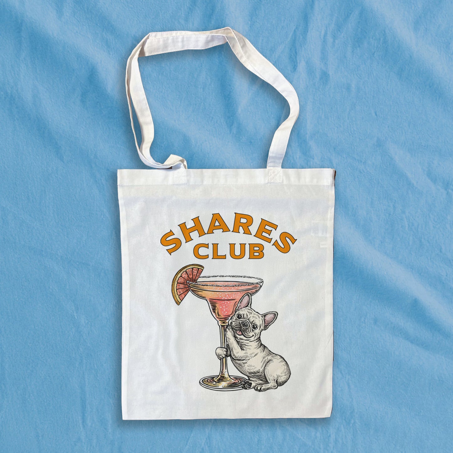 【期間限定！ 7/26 まで販売中】RUUU 描きおろし 〈 SHARES CLUB〉FLAT TOTE BAG / フラットトートバッグ（送料無料）