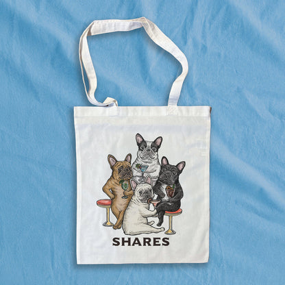 【期間限定！ 7/26 まで販売中】RUUU 描きおろし 〈 SHARES CLUB〉FLAT TOTE BAG / フラットトートバッグ（送料無料）