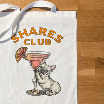 【期間限定！ 7/26 まで販売中】RUUU 描きおろし 〈 SHARES CLUB〉FLAT TOTE BAG / フラットトートバッグ（送料無料）