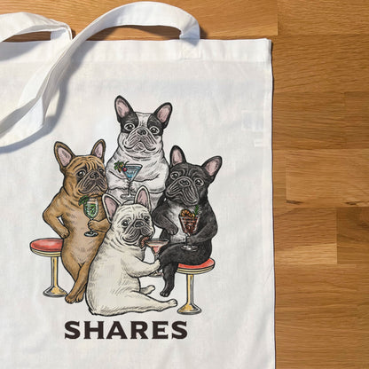【期間限定！ 7/26 まで販売中】RUUU 描きおろし 〈 SHARES CLUB〉FLAT TOTE BAG / フラットトートバッグ（送料無料）