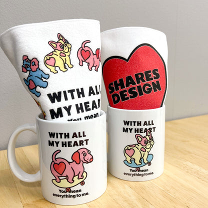 【期間限定！ 2/23 まで販売中】 〈 MY HEART♡〉 HAND TOWEL 2PCS SET/ ハンドタオル 2 枚セット（送料無料）