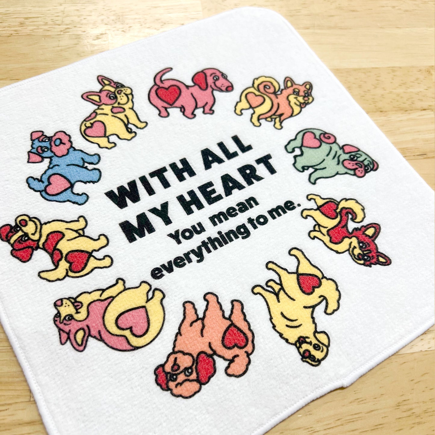 【期間限定！ 2/23 まで販売中】 〈 MY HEART♡〉 HAND TOWEL 2PCS SET/ ハンドタオル 2 枚セット（送料無料）