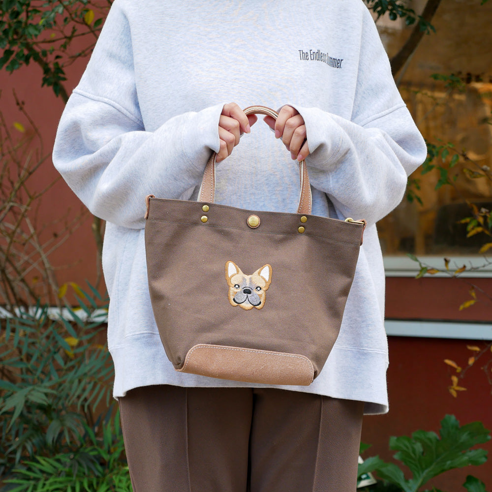 FB FACE EMB SHOULDER 2WAY BAG 【Fawn】