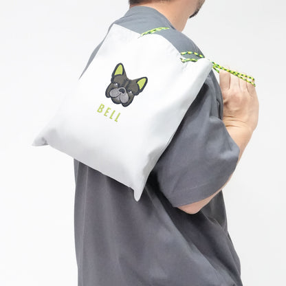 ネーム刺繍セミオーダー【フレブルフェイスPARACORD SQUARE TOTE BAG/ スクエアトートバッグ】