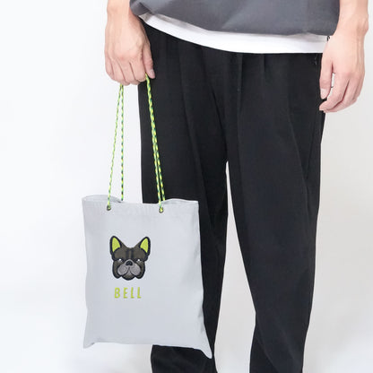 ネーム刺繍セミオーダー【フレブルフェイスPARACORD SQUARE TOTE BAG/ スクエアトートバッグ】