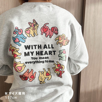 【期間限定！ 2/23 まで販売中】 〈 MY HEART♡〉 SWEAT TRAINER/ スウェットトレーナー（裏起毛）