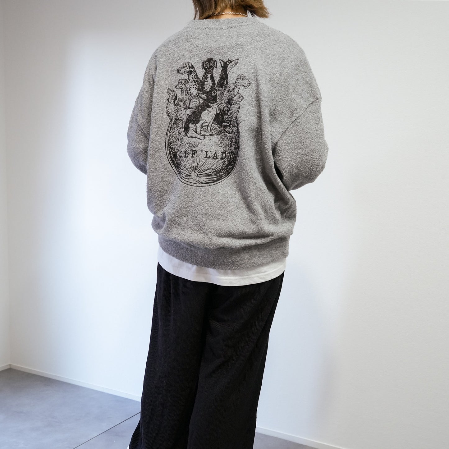 【受注生産！ 12/26 まで予約（1 月中旬～お届け）】 〈WOLFLADY×RUUU.〉PILE TRINER/ パイルトレーナー