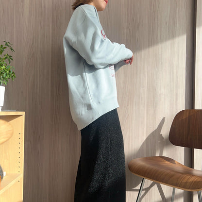 “THE DAY in Slow Time”レディースオーバーサイズスウェット（裏起毛）art by RUUU.