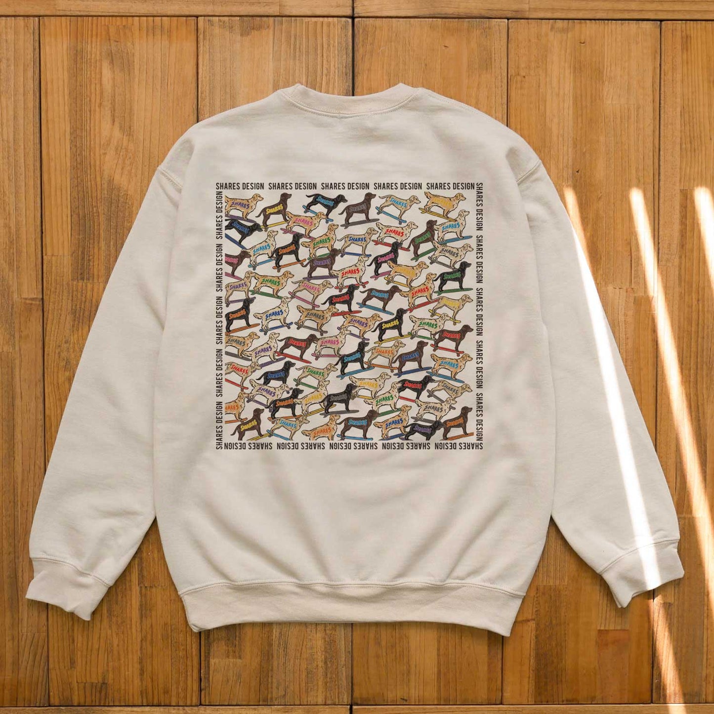 ゴールデン×ラブラドールレトリバー ALL OVER LIGHT SWEAT / 総柄-スウェット