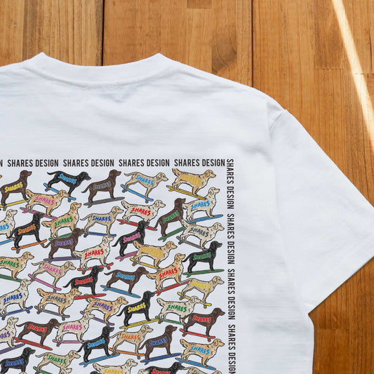 ゴールデン×ラブラドールレトリバー ALL OVER  TEE/ 総柄-半袖Tシャツ